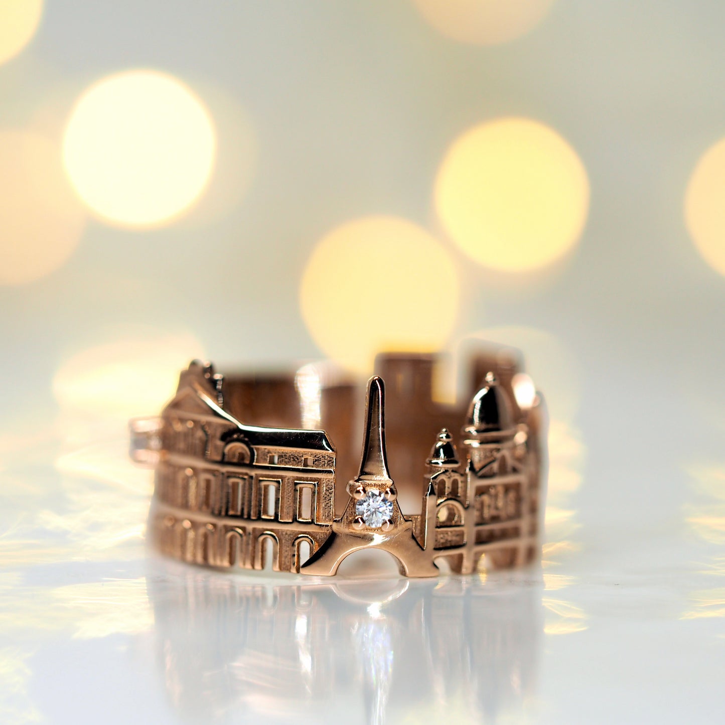 Paris Ring with 3 Diamonds