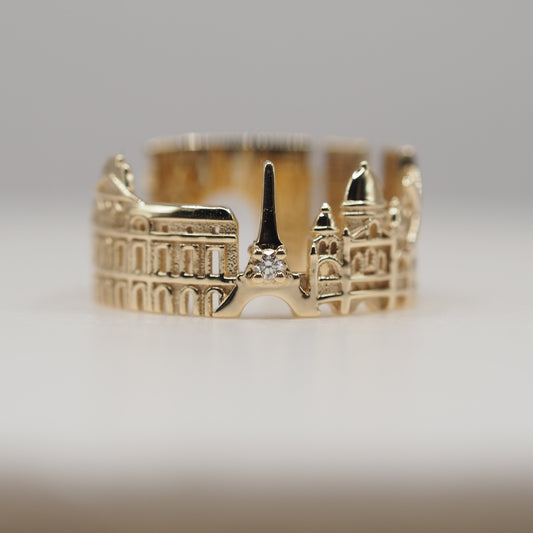 Paris Ring with 1 Diamond